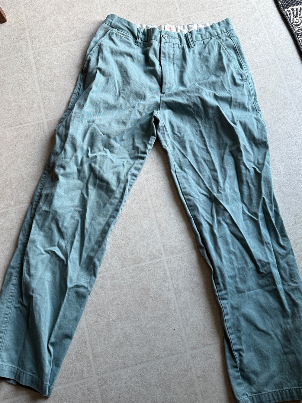 Mens Classic Dockers Chino Pants in Teal Green 32x32